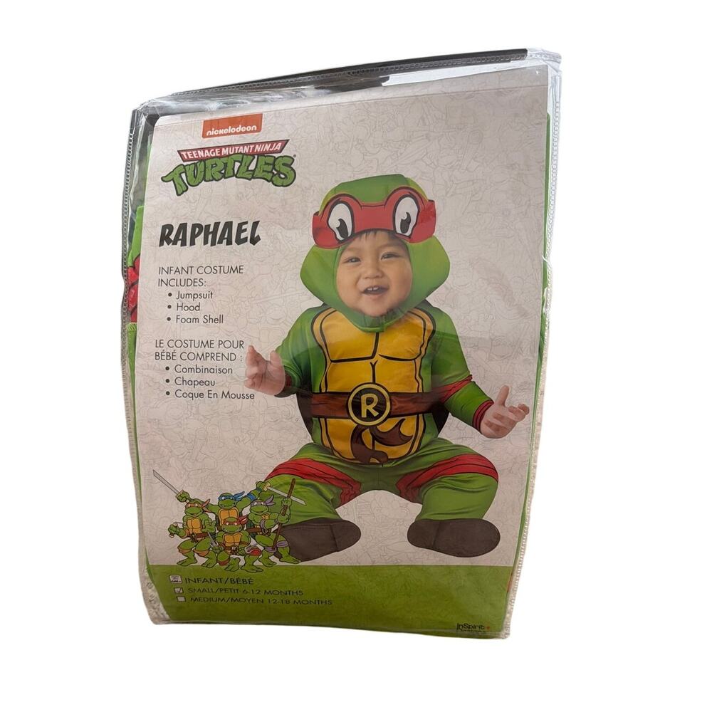 TMNT Raphael Costume Ninja Turtles Halloween Jumpsuit InSpirit NEW Size 6-12 MTH